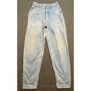 L.L. Bean Vintage Women 10 Light Wash Mom Jeans Tapered High Rise Yoke Denim